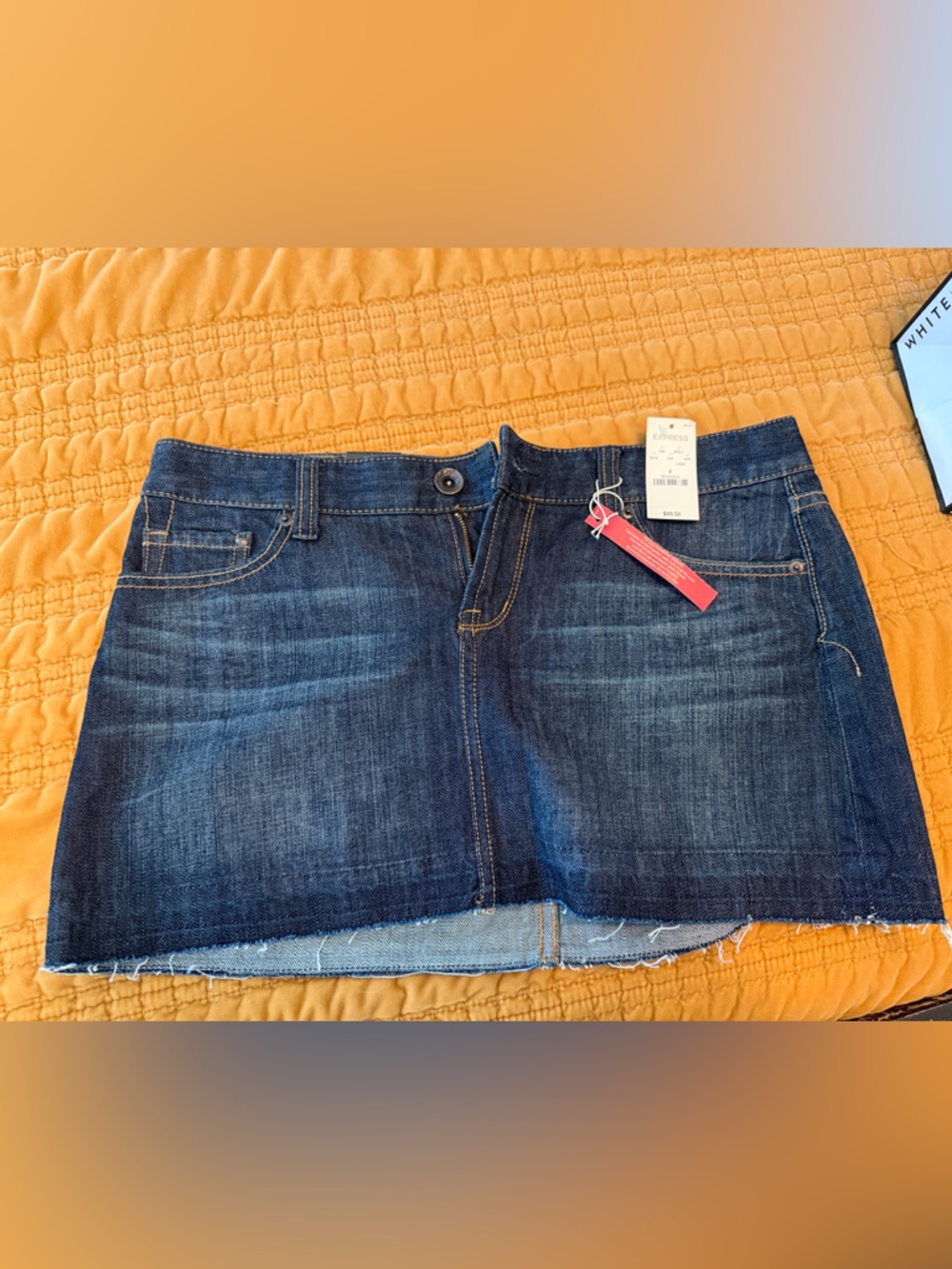 Express Dark Blue Denim Mini Skirt